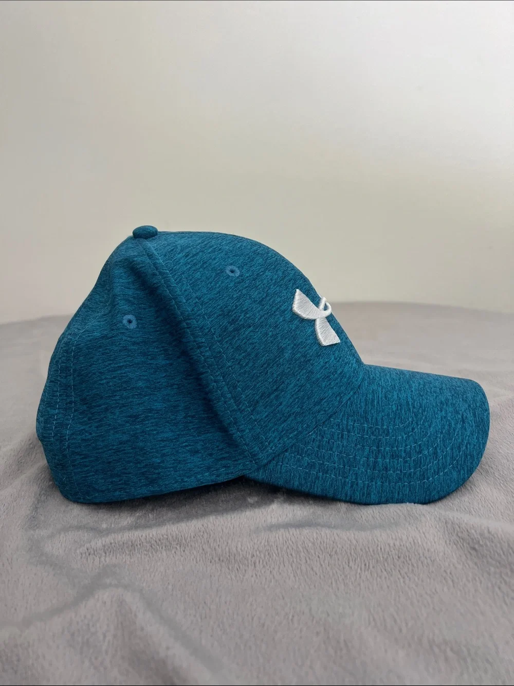 Under Armour Mens Blitzing 3.0 Teal Heather Stretch Fit Hat LG/XL